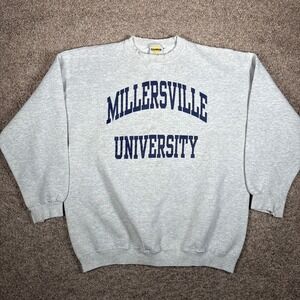 Vintage Millersville University Mens XL Crewneck Sweatshirt Boxy Campus Sweats